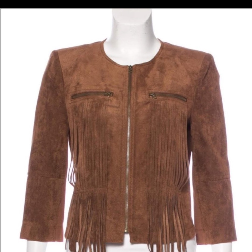 Bcbgmaxazria vegan toffee brown L jacket